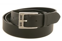 Mens Work Belts By SITE KING 100% Black Leather WORK CASUAL LEISURE - B00SRH5VTS