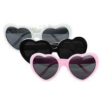 niceEshop(TM) 3pcs Super Cute Oversized Heart Shaped Plastic Frame Sunglasses Eyewear - B01MR4WFLE