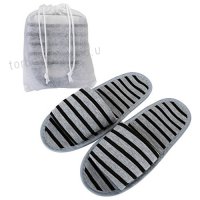 Mogoko Foldable Women/Men Spa Slippers Flip Flops Open Toe Washable Portable Pocket Sandals -