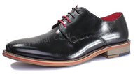 SV - Original Justin Reece Designer Hand Made Leather Derby Shoe - Black - B00GO3QL14