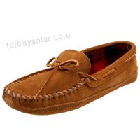 Minnetonka Men’s Double Bottom Fleece Mocassins - B01EOQ5L1S